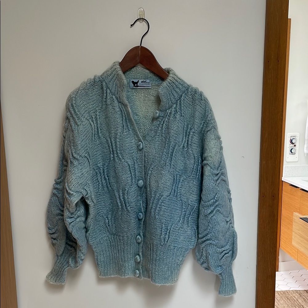 Mohair cardigan by Woof Design in Newfoundland